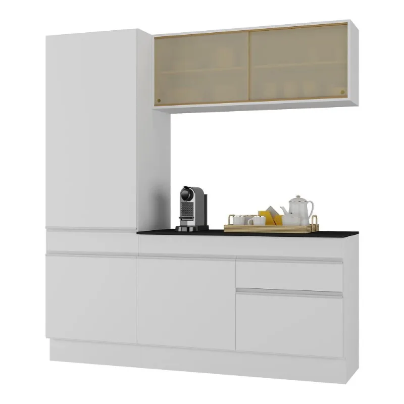 Armário de Cozinha Compacta 3 peças com Rodapé MP2179 Made Multimóveis - Multimóveis