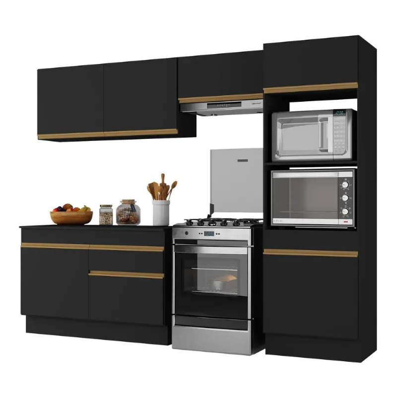 Armário de Cozinha Compacta 4 peças com Rodapé MP2193 Made Multimóveis - Multimóveis