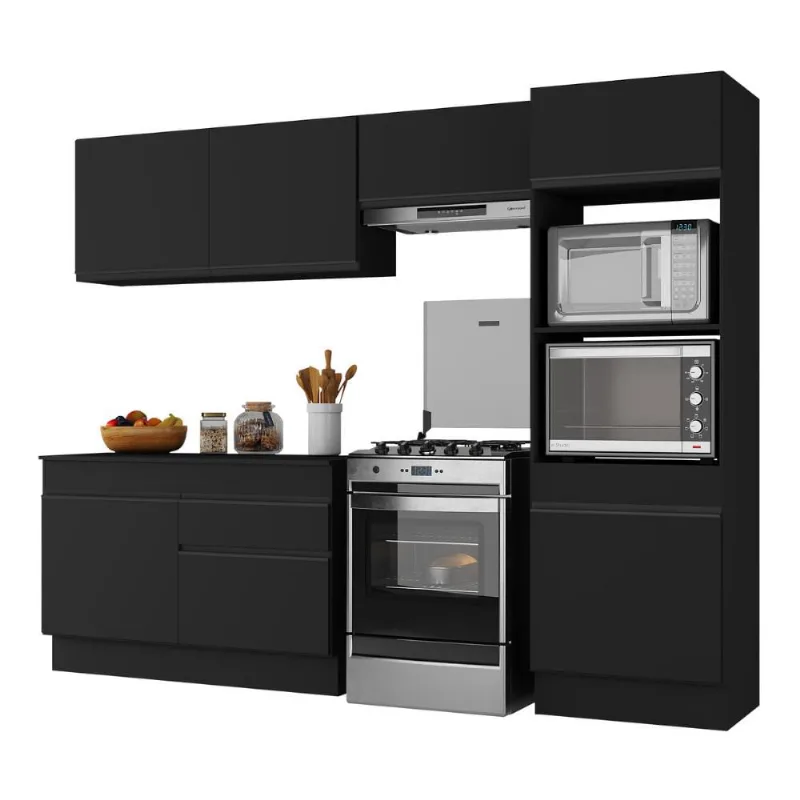 Armário de Cozinha Compacta 4 peças com Rodapé MP2193 Made Multimóveis - Multimóveis