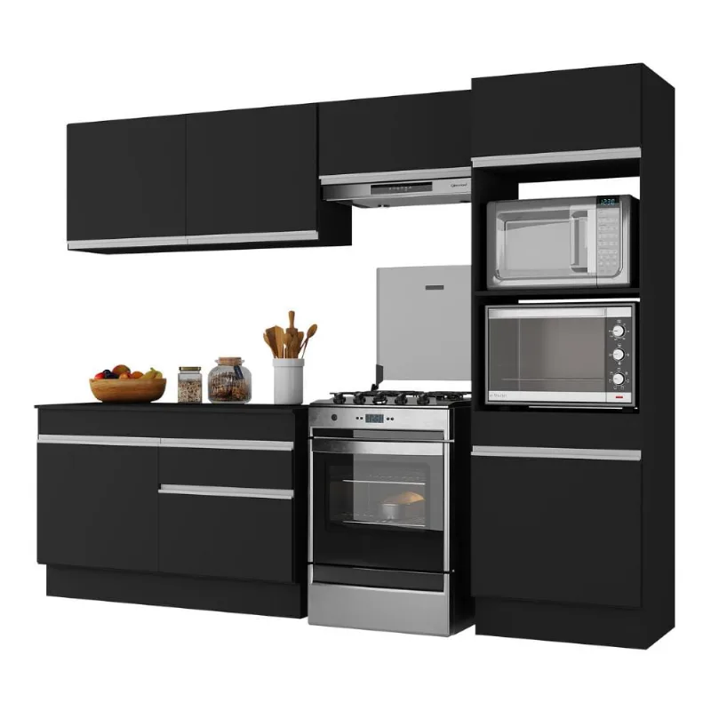 Armário de Cozinha Compacta 4 peças com Rodapé MP2193 Made Multimóveis - Multimóveis