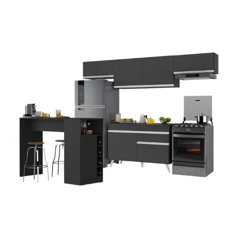 Armário de Cozinha Modulado com Bancada Veneza Multimóveis MP2212 - Multimóveis