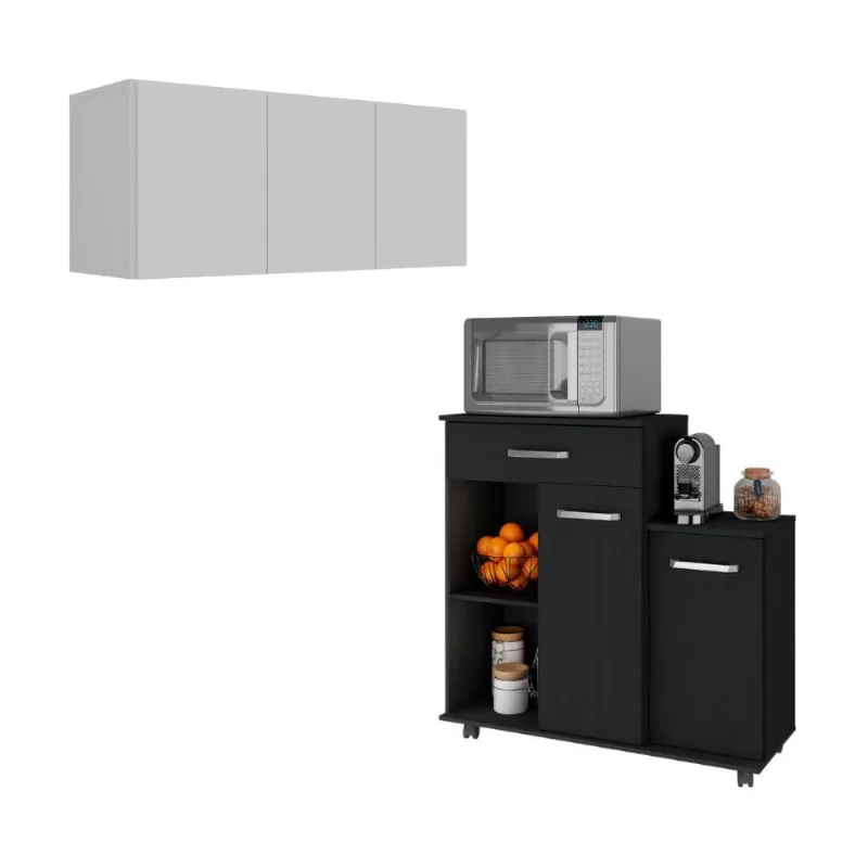 Kit Armário de Cozinha c/ Balcão Multiuso Multimóveis MP2234