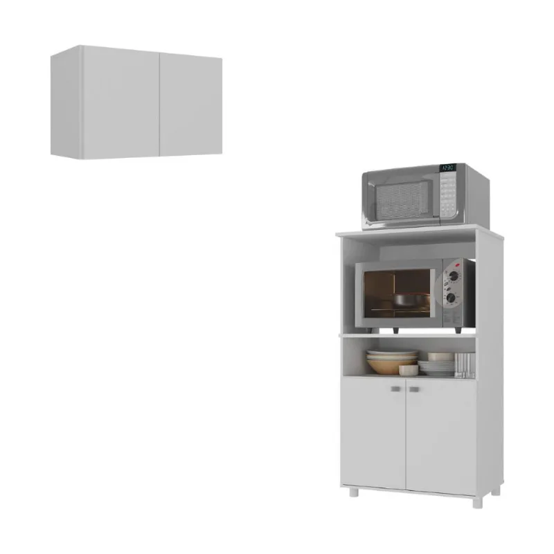 Kit Armário de Cozinha c/ Balcão Multiuso Multimóveis MP2236 - Multimóveis