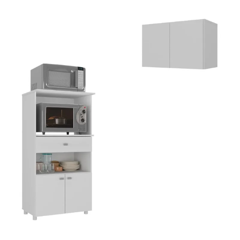 Kit Armário de Cozinha c/ Balcão Multiuso Multimóveis MP2238