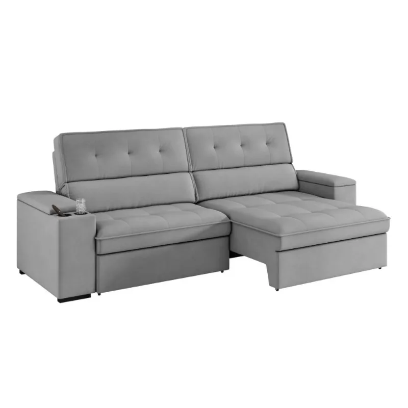 Sofá 3 Lugares Retrátil e Reclinável 230cm Multimóveis CR45243 - Multimóveis