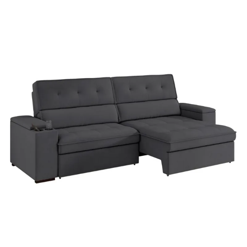 Sofá 3 Lugares Retrátil e Reclinável 230cm Multimóveis CR45243 - Multimóveis