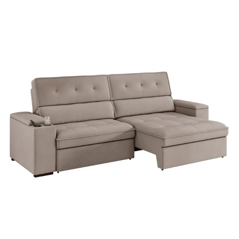 Sofá 3 Lugares Retrátil e Reclinável 230cm Multimóveis CR45243
