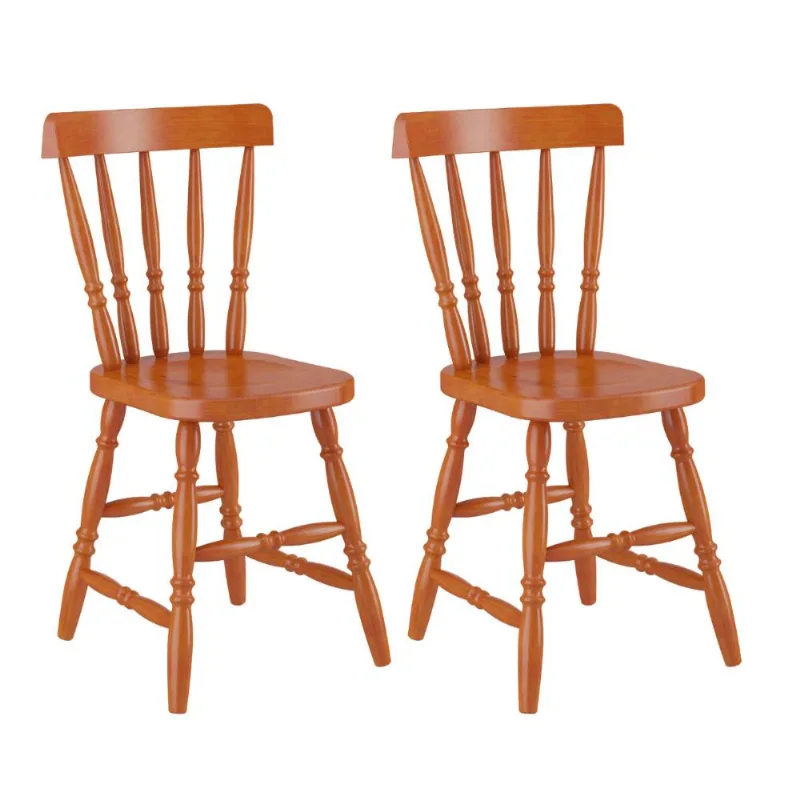 Conjunto com 2 Cadeiras de Jantar Madeira Maciça Multimóveis CR50082