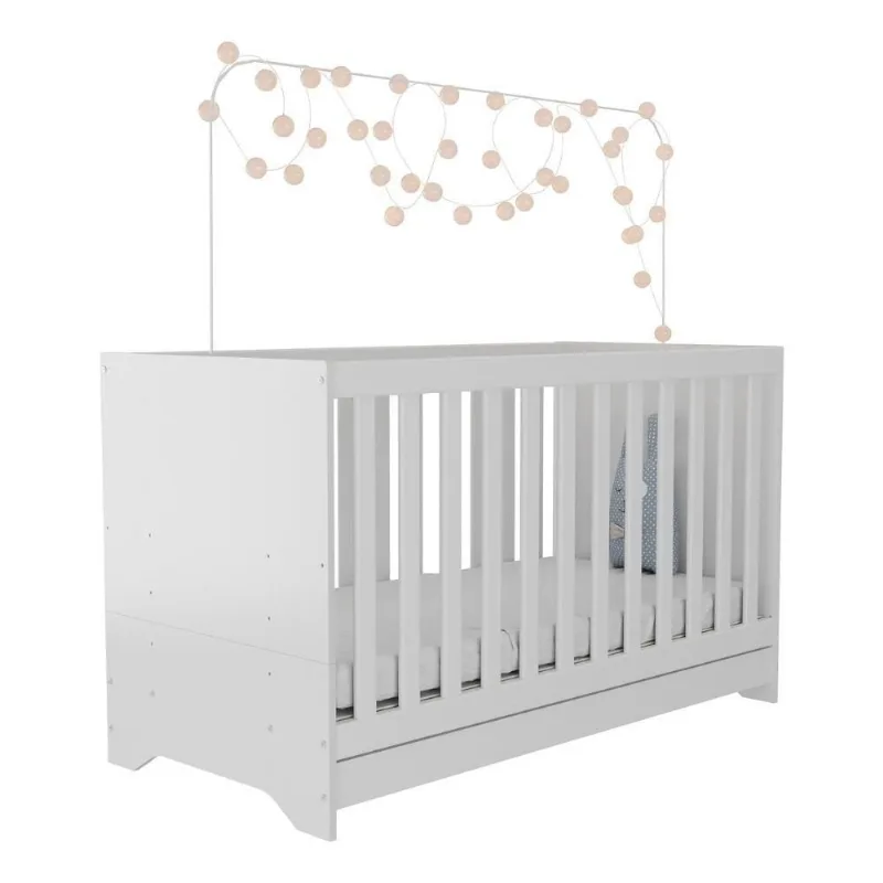 Berço 3 Em 1 Com Colchão Incluso Pipoca Multimóveis Bb0527c Branco - Multimóveis