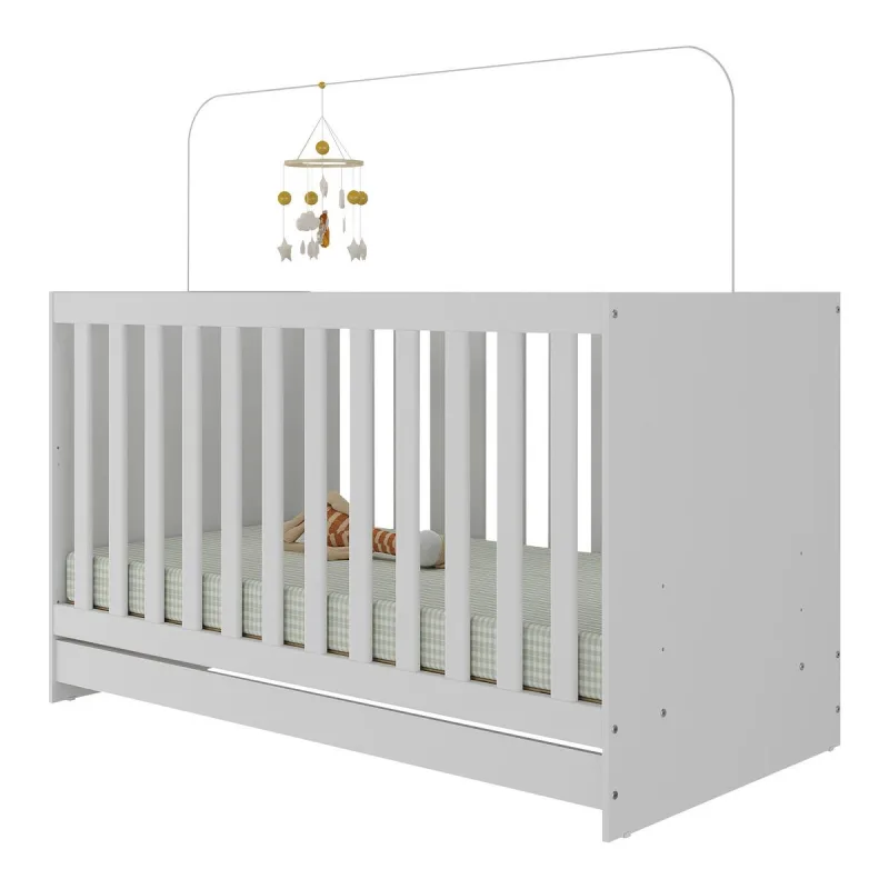 Berço 3 Em 1 Para Colchão 130 X 60cm Doce De Leite Multimóveis Mp0527r - Multimóveis - Móveis