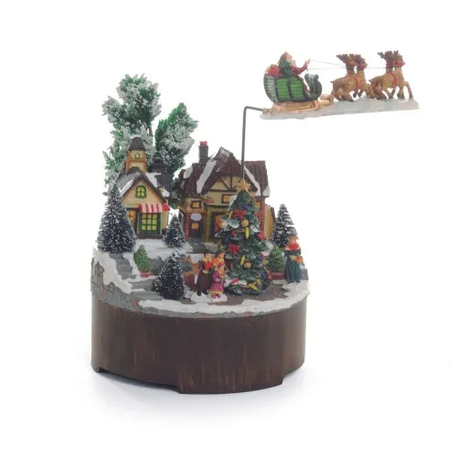 Enfeite Natal Cromus Vila Treno C/luz - CROMUS - Mercearia