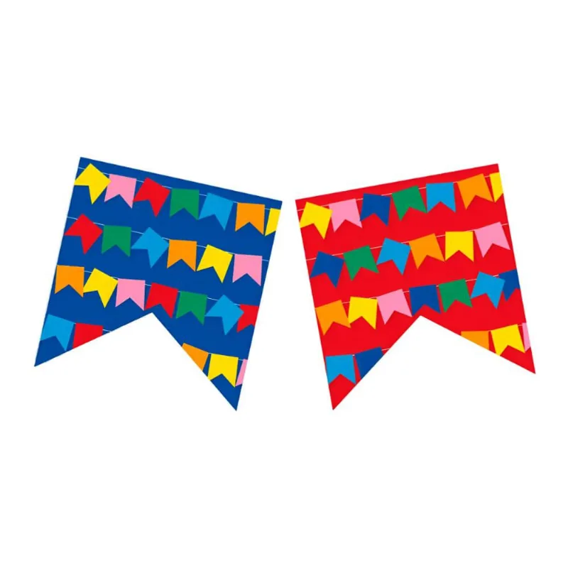 Decoração Festa Junina Estandarte Bandeira Gigante Com Bandeirinhas 52 cm