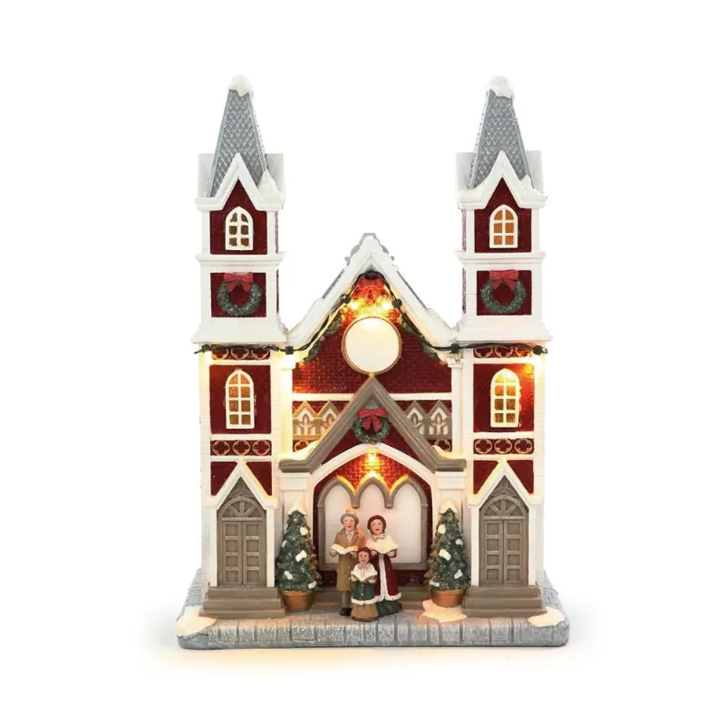 Vila natalina cenario casa decor c/led 3AA 27,5CM