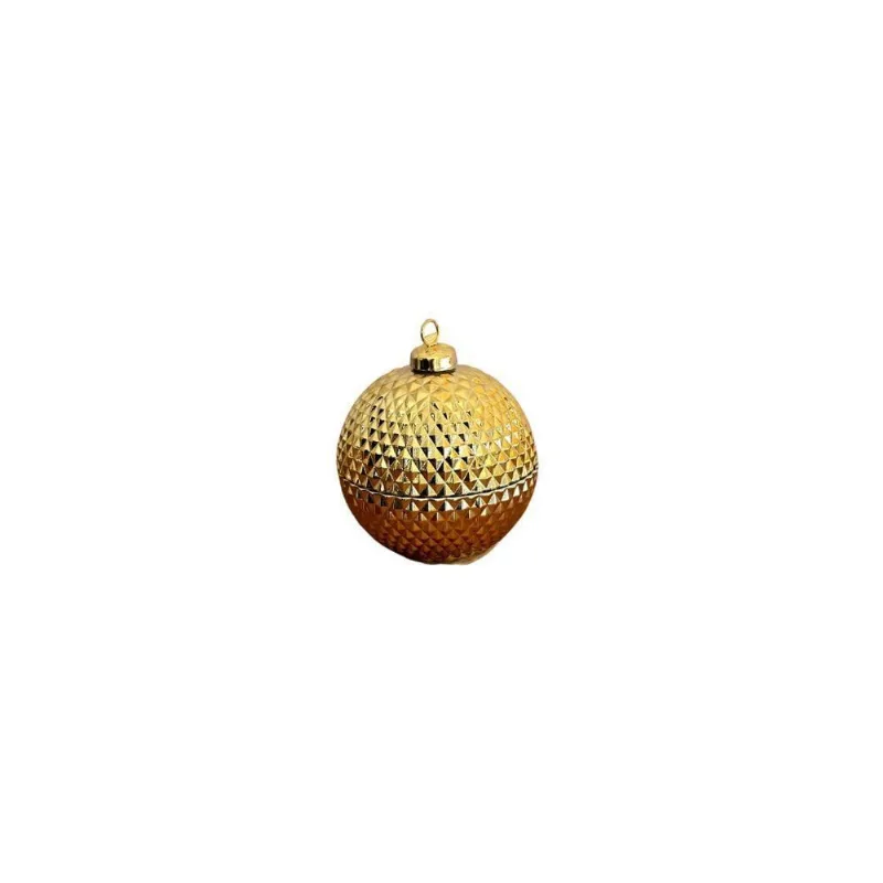 Bombonier Mini Bombonier Redondo Losango Ouro Luxo 13CM para Decoração Cromus