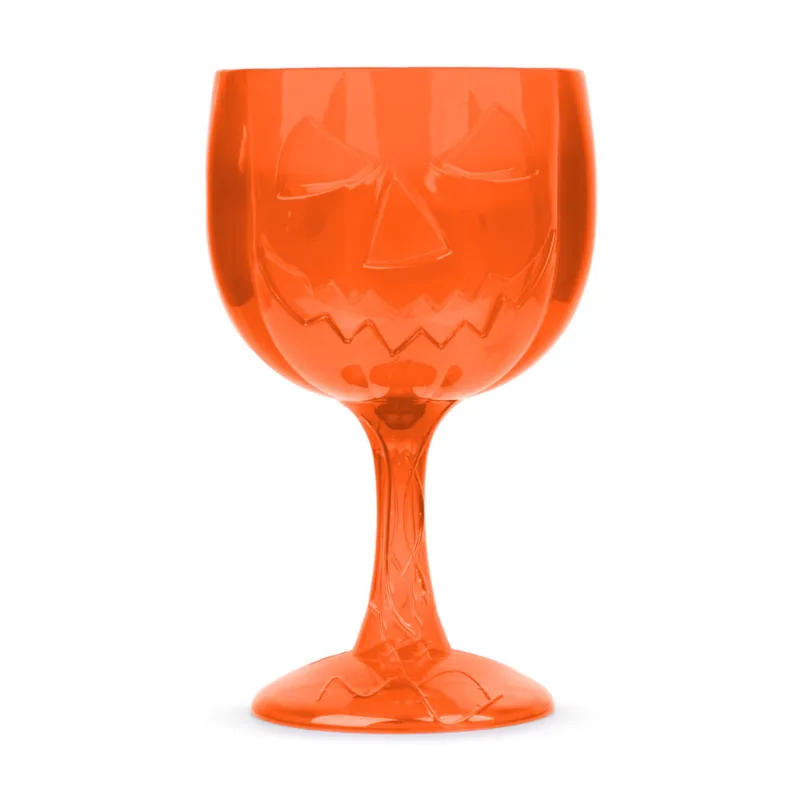 Taça em Plástico Abóbora Halloween Laranja