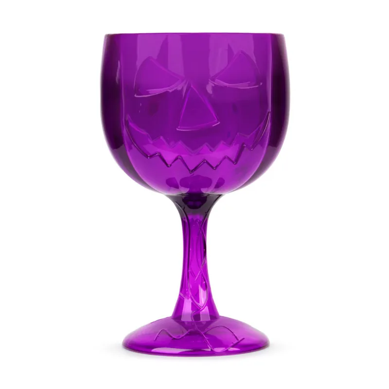Taça em Plástico Abóbora Halloween Roxa