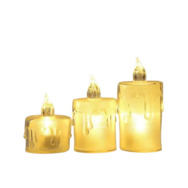 Vela LED Decorativa Cromus Branco Quente 3 Unidades 7cm/6cm/5cm (MP)
