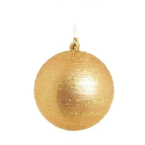 Bola Natal Cromus 10cm Ouro C/glitter - GLITTER