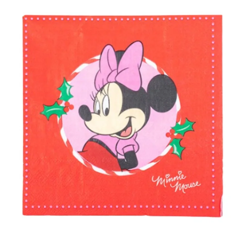 Guardanapo De Papel Cromus Natalino Minnie Laço Com 20 Folhas 33X33cm (MP)