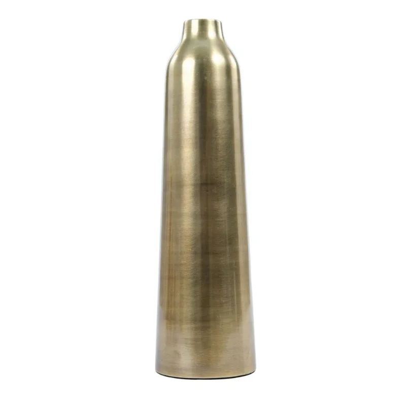 Vaso Decorativo Latao 9x9x30cm Dourado Cromus