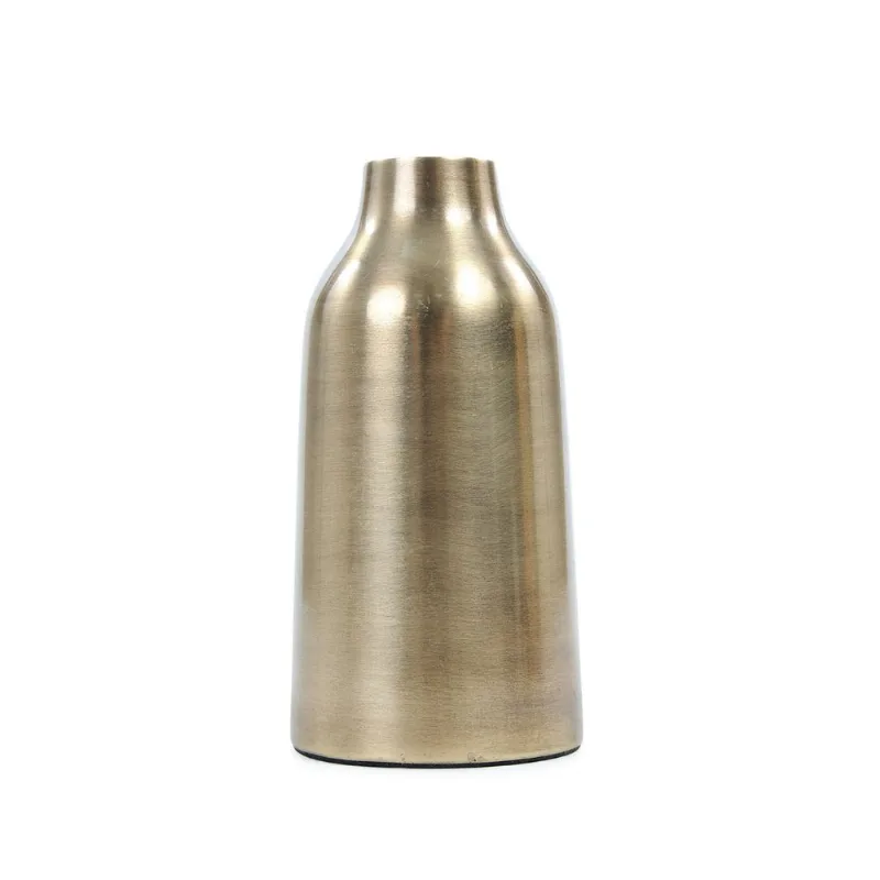 Vaso Decorativo Latao 8x8x15cm Dourado Cromus
