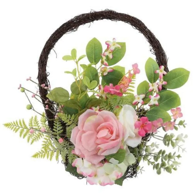 Cesta Hattan Com Flores Páscoa (Rustic) 1015853 44Cm Cromus