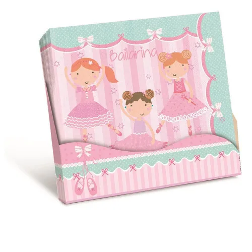 Guardanapo Cromus 25x25cm Bailarina C/20 - CROMUS