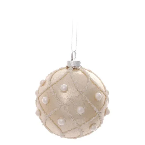 Bola Natal Cromus 8cm Nude - CROMUS