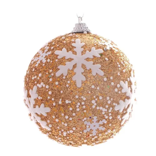 Bola Natal Cromus Ouro 10cm C/6unidade - CROMUS