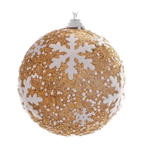 Bola Natal Cromus 8cm Ouro - CROMUS - Mercearia