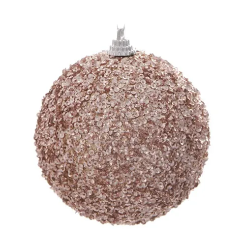 Bola Natal Cromus Nude 10cm C/6unidade Listras - CROMUS