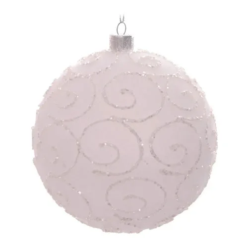 Bola Natal Cromus Branco 10cm C/6unidade - CROMUS