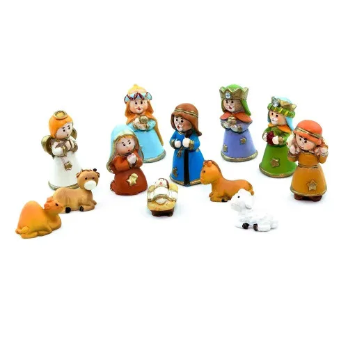 Mini Presepio Cromus Infantil Resina C/12 Pecas - CROMUS