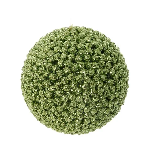 Bola Natal Cromus Crunch Verde 10cm C/4 - CROMUS - Mercearia