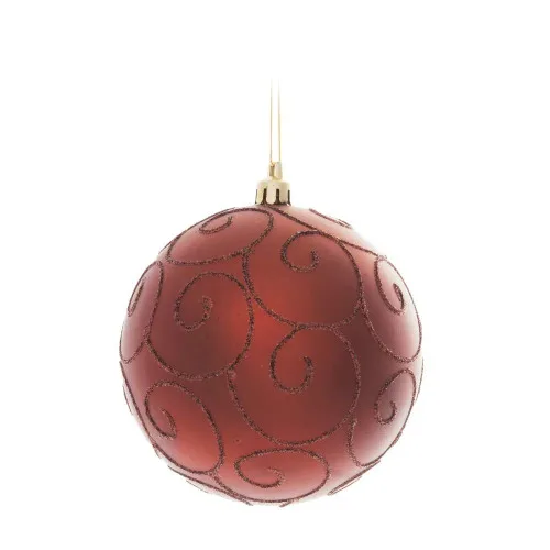Bola Natal Cromus 10cm Arabesco Marron - CROMUS - Mercearia