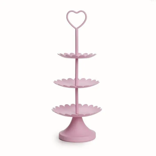 Mini Suporte P/doces Cromus 3 Andares Rosa - CROMUS