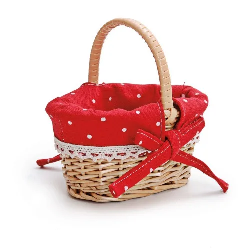 Mini Cesta Vime Cromus Pic Nic Poa Vermelho - PIC NIC