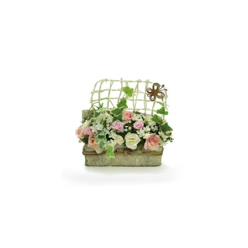 Arranjo Bouquet Cromus Cachepot 30cm C/cerc. Cr/nd - CROMUS