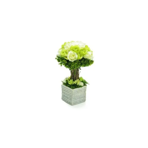 Bouquet Topiaria Cromus C/rosas Franc.40cm Br/vd - CROMUS