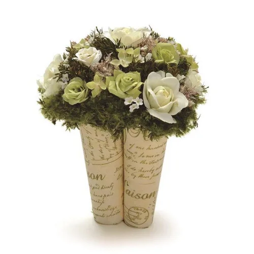 Bouquet Vaso Cromus C/rosas Sortidas 28x20cm Br/vd - CROMUS
