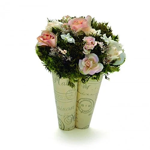 Bouquet Vaso Cromus C/rosas Sortidas 28x20cm Rs/cr - CROMUS