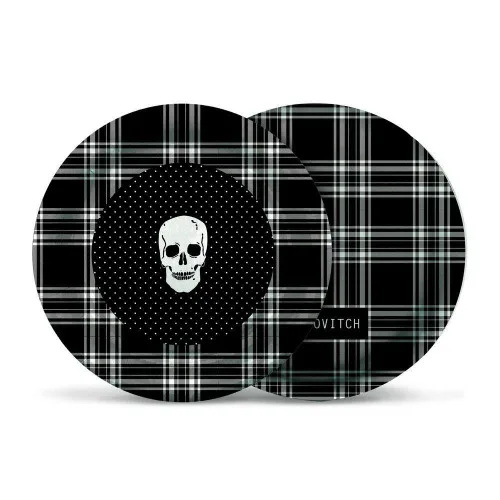Prato Redondo Cromus 21cm Skull Party C/8 - CROMUS