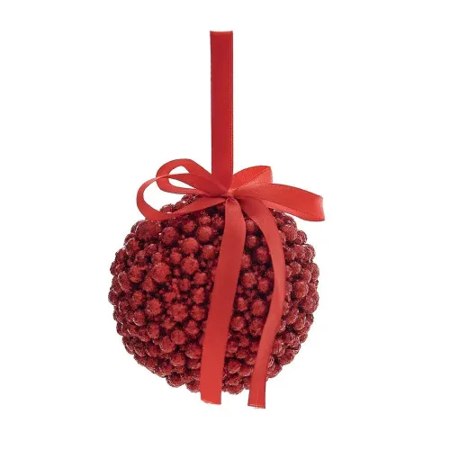 Bola Natal Cromus 8cm Vermelha - CROMUS