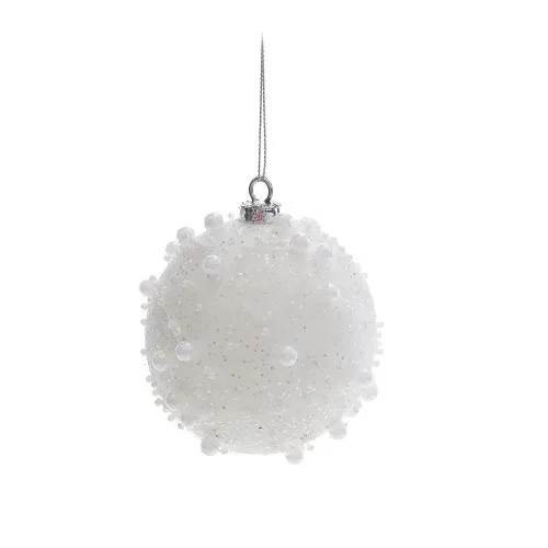 Bola Natal Cromus 10cm C/bolinhas Brancas - CROMUS - Mercearia