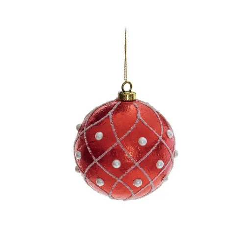 Bola Natal Cromus Verm/perolas 10cm C/6 - CROMUS - Mercearia