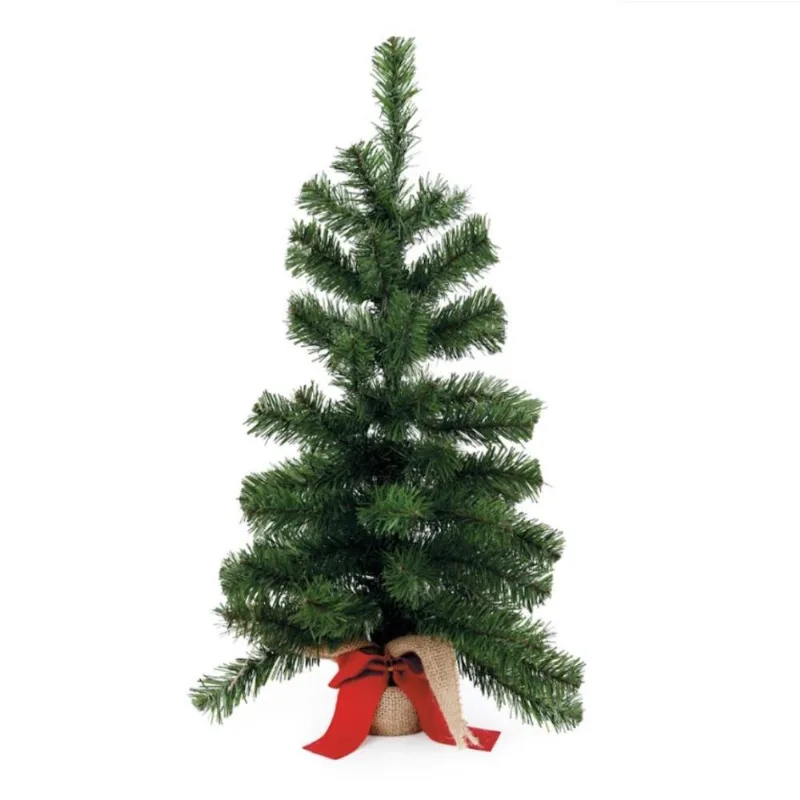 Mini Árvore De Natal Cromus Com Laço 75cm 80 Hastes Verde (MP)