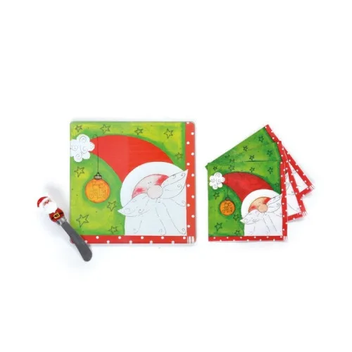 Kit Tabua Vidro Cromus Papai Noel - CROMUS