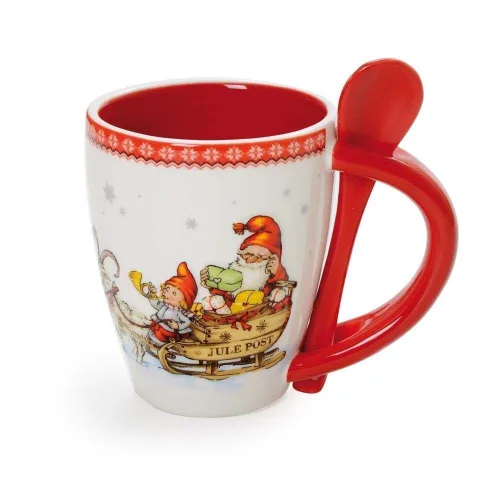Caneca Cromus Noel/treno C/colher - CROMUS
