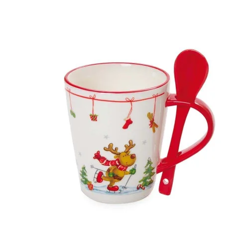 Caneca Cromus Natal Rena C/colher - CROMUS