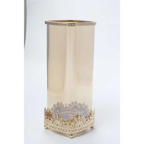 Porta Vela Cromus Base Decorada Ouro Mod.01 - CROMUS